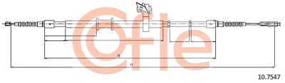 Cofle Seilzug, Feststellbremse [Hersteller-Nr. 10.7547] für Audi von COFLE