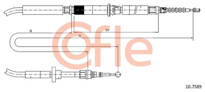 Cofle Seilzug, Feststellbremse [Hersteller-Nr. 10.7589] für Audi von COFLE