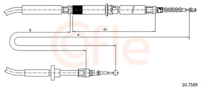 Cofle Seilzug, Feststellbremse [Hersteller-Nr. 10.7589] für Audi von COFLE