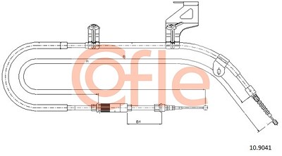 Cofle Seilzug, Feststellbremse [Hersteller-Nr. 10.9041] für Skoda von COFLE