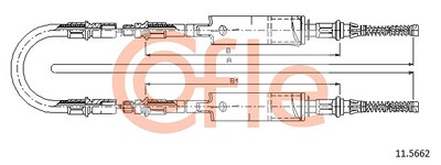Cofle Seilzug, Feststellbremse [Hersteller-Nr. 11.5662] für Ford von COFLE