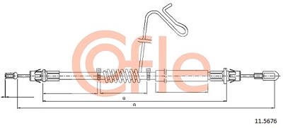 Cofle Seilzug, Feststellbremse [Hersteller-Nr. 11.5676] für Ford von COFLE