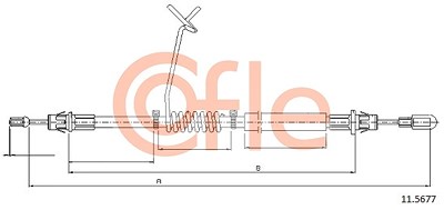 Cofle Seilzug, Feststellbremse [Hersteller-Nr. 11.5677] für Ford von COFLE