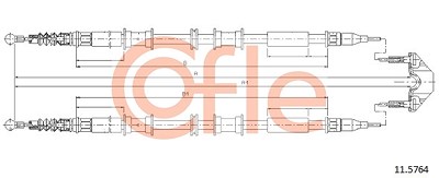 Cofle Seilzug, Feststellbremse [Hersteller-Nr. 11.5764] für Opel von COFLE
