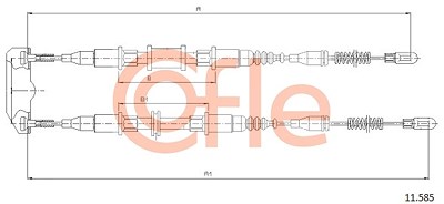 Cofle Seilzug, Feststellbremse [Hersteller-Nr. 11.585] für Gm Korea, Opel von COFLE