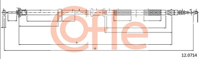Cofle Seilzug, Feststellbremse [Hersteller-Nr. 12.0714] für Fiat von COFLE