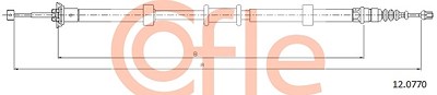 Cofle Seilzug, Feststellbremse [Hersteller-Nr. 12.0770] für Fiat von COFLE