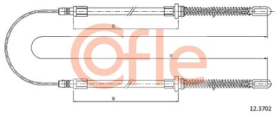 Cofle Seilzug, Feststellbremse [Hersteller-Nr. 12.3702] für Iveco von COFLE