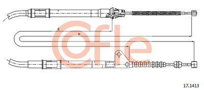 Cofle Seilzug, Feststellbremse [Hersteller-Nr. 17.1413] für Toyota von COFLE
