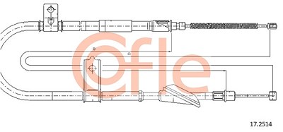 Cofle Seilzug, Feststellbremse [Hersteller-Nr. 17.2514] für Hyundai von COFLE