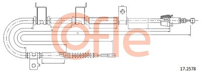 Cofle Seilzug, Feststellbremse [Hersteller-Nr. 17.2578] für Hyundai von COFLE