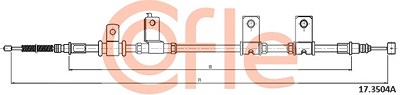 Cofle Seilzug, Feststellbremse [Hersteller-Nr. 17.3504A] für Chevrolet, Gm Korea von COFLE