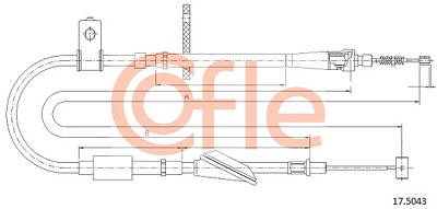 Cofle Seilzug, Feststellbremse [Hersteller-Nr. 17.5043] für Suzuki von COFLE