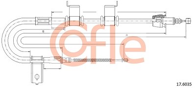 Cofle Seilzug, Feststellbremse [Hersteller-Nr. 17.6035] für Hyundai, Kia von COFLE