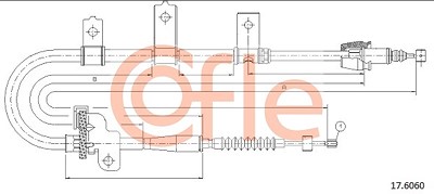 Cofle Seilzug, Feststellbremse [Hersteller-Nr. 17.6060] für Kia von COFLE