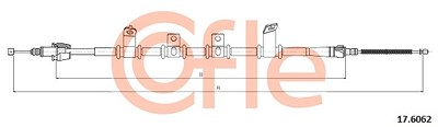 Cofle Seilzug, Feststellbremse [Hersteller-Nr. 17.6062] für Hyundai, Kia von COFLE
