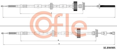 Cofle Seilzug, Feststellbremse [Hersteller-Nr. 1E.BW005] für BMW von COFLE