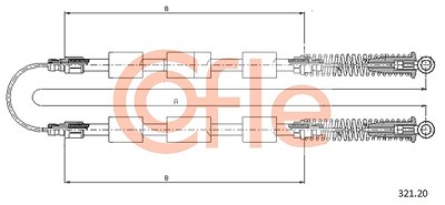 Cofle Seilzug, Feststellbremse [Hersteller-Nr. 321.20] für Fiat von COFLE