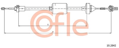 Cofle Seilzug, Kupplungsbetätigung [Hersteller-Nr. 10.2842] für Renault von COFLE