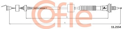 Cofle Seilzug, Kupplungsbetätigung [Hersteller-Nr. 11.2154] für Citroën von COFLE