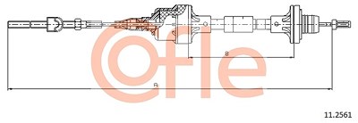 Cofle Seilzug, Kupplungsbetätigung [Hersteller-Nr. 11.2561] für Opel von COFLE