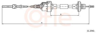 Cofle Seilzug, Kupplungsbetätigung [Hersteller-Nr. 11.2561] für Opel von COFLE