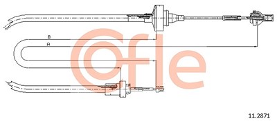 Cofle Seilzug, Kupplungsbetätigung [Hersteller-Nr. 11.2871] für Renault von COFLE