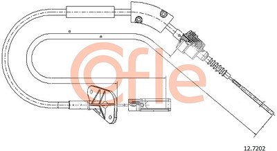 Cofle Seilzug, Kupplungsbetätigung [Hersteller-Nr. 12.7202] für Fiat, Ford von COFLE
