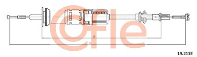 Cofle Seilzug, Kupplungsbetätigung [Hersteller-Nr. 19.211E] für Seat, VW von COFLE