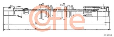 Cofle Tachowelle [Hersteller-Nr. S31031] für VW von COFLE