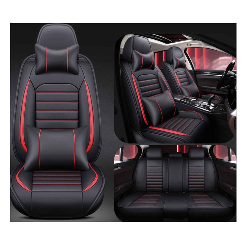 COFUNU Auto Sitzbezüge 5 Sitze für Hyundai Tucson N-Line NX4 2023 2022 2021, Leder Wasserdicht Universal Verschleißfest Innenraum Schonbezüge Sitzschoner Vorne Und Hinten (Color : A) von COFUNU