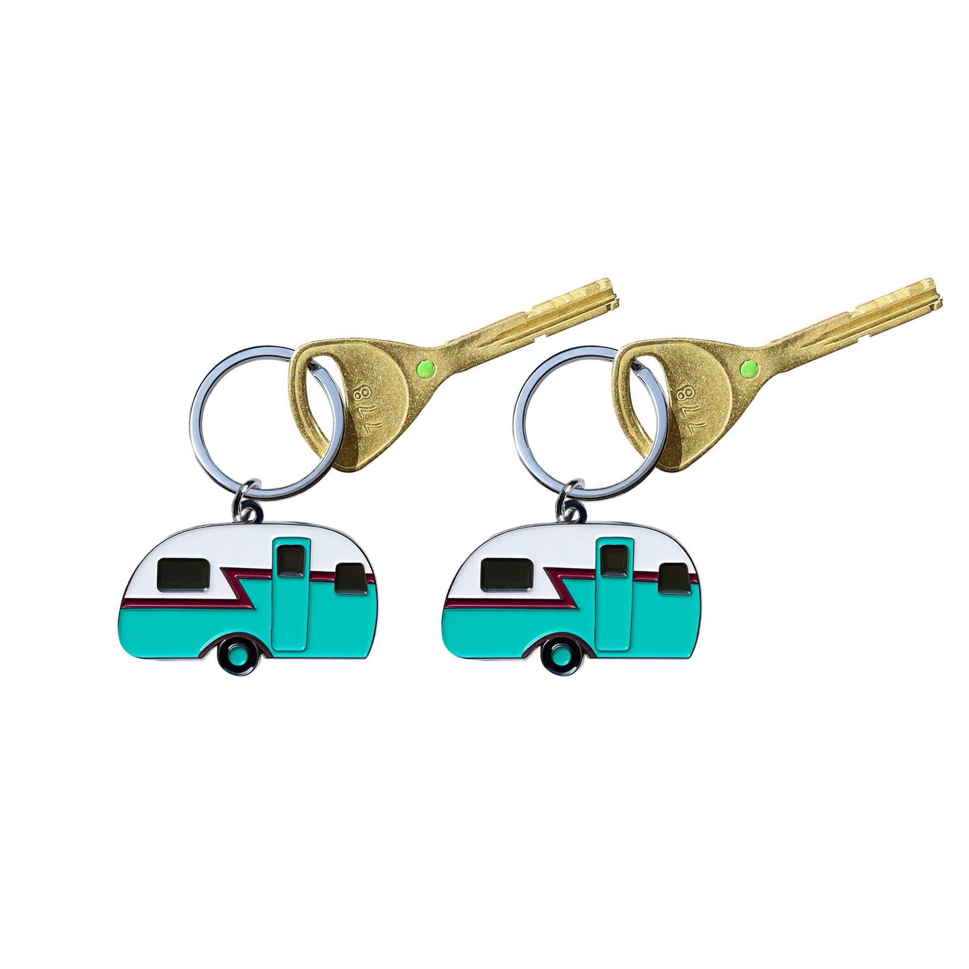 COLIBROX Wohnmobil-Schlüsselanhänger – Geschenk Camper Schlüsselanhänger – 2 Stück Camper Schlüsselanhänger Set – lustiges Camping-Zubehör – Geschenk für Wohnmobil-Besitzer – einzigartige von COLIBROX