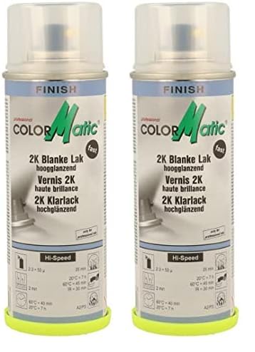 COLORMATIC 187216 2K Hi-Speed Klarlack hochglänzend 200 ml (Packung mit 2) von COLORMATIC