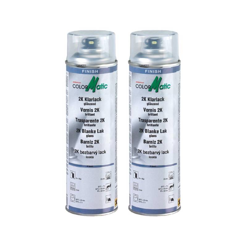 COLORMATIC 2X 2K Klarlack Hi-Speed Spot- & Teilelackierung Glänzend 200Ml von COLORMATIC