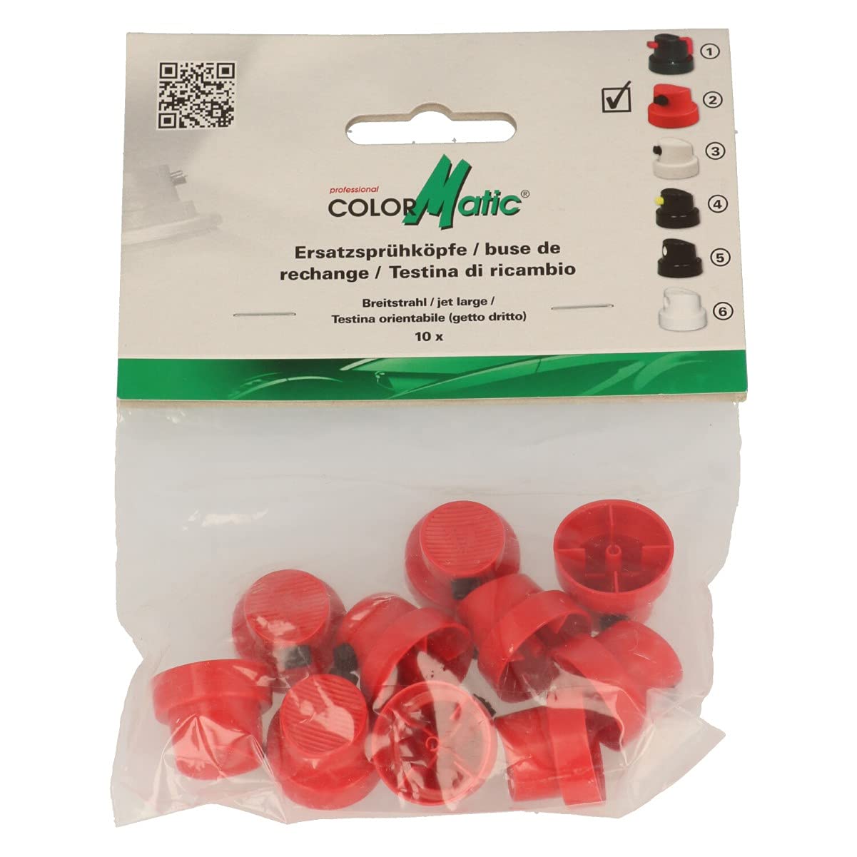 ColorMatic 379321 Breitstrahl Sprühkopf 10 Stück rot-schwarz ColorMatic 379321 Breitstrahl Sprühkopf 10 Stück rot-schwarz von COLORMATIC