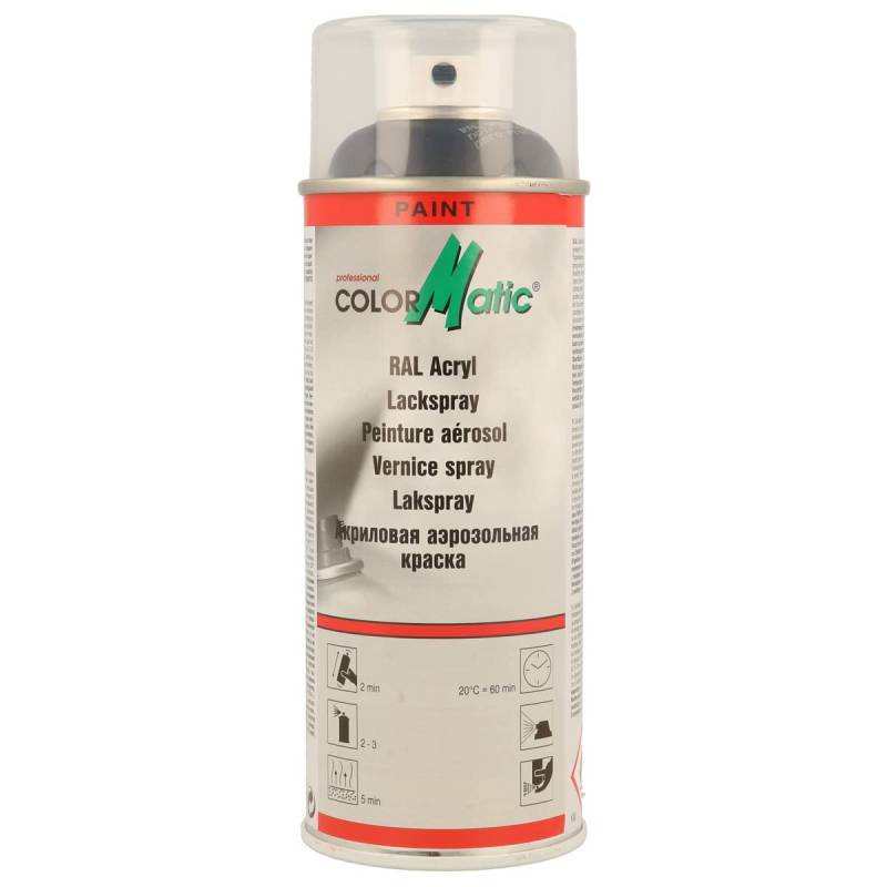 ColorMatic 856648 RAL-Acryl Lackspray RAL 9005 tiefschwarz seidenglanz 400 ml von COLORMATIC