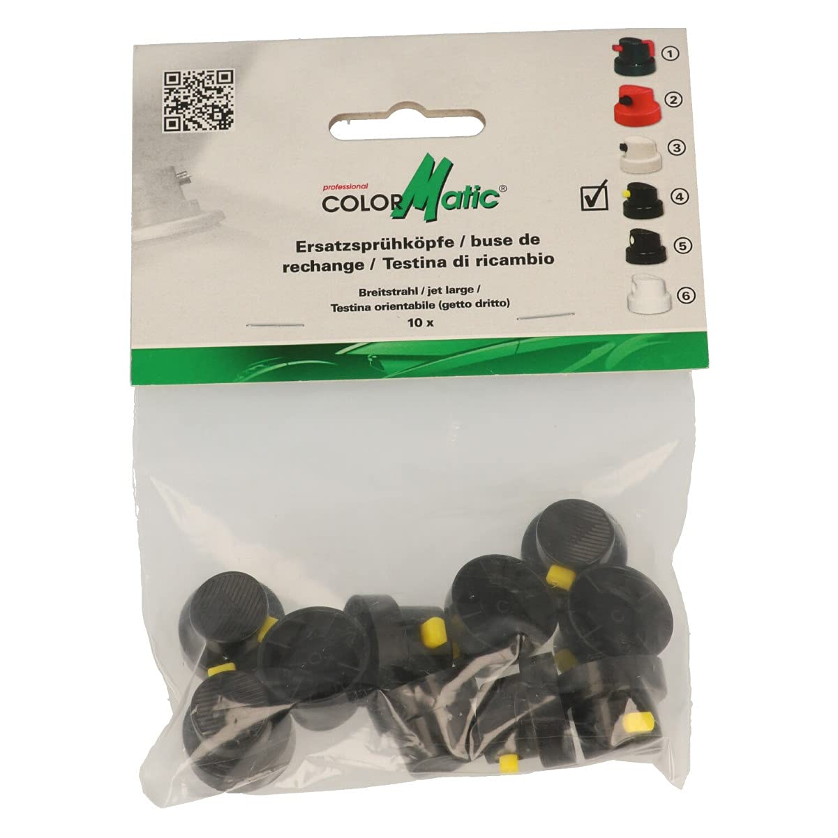 ColorMatic 379406 Breitstrahl Sprühkopf 10 Stück schwarz-gelb ColorMatic 379406 Breitstrahl Sprühkopf 10 Stück schwarz-gelb von COLORMATIC