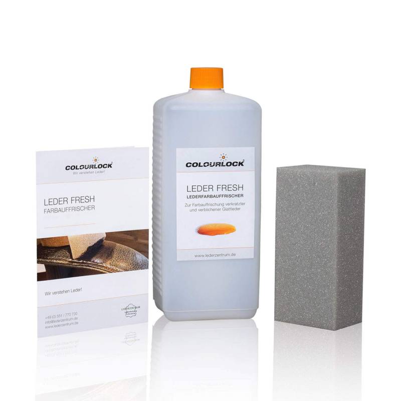 COLOURLOCK® Leder Fresh Tönung (Lederfarbe, Farbauffrischung) 1000 ml passend für BMW elfenbeinweiß Silknappa, beseitigt Schrammen, Ausbleichungen und Abnutzung an Leder und Kunstleder von COLOURLOCK