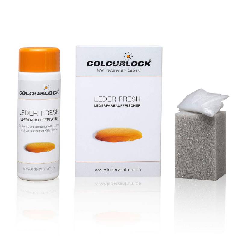 COLOURLOCK® Leder Fresh Tönung (Lederfarbe, Farbauffrischung) 150 ml RAL 9010 Reinweiß, beseitigt Schrammen, Ausbleichungen und Abnutzung an Leder und Kunstleder von COLOURLOCK