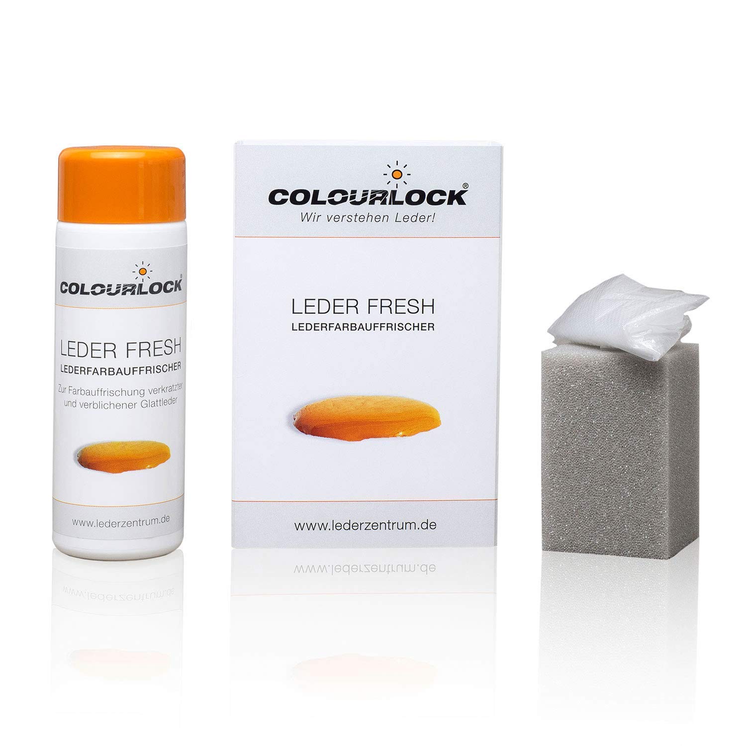 COLOURLOCK® Leder Fresh Tönung (Lederfarbe, Farbauffrischung) 150 ml passend für Saab Leder grau (Slate Grey), beseitigt Schrammen, Ausbleichungen und Abnutzung an Leder und Kunstleder von COLOURLOCK