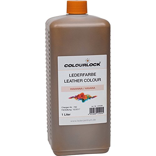 COLOURLOCK Lederfarbe Havanna - Leather Colour 1000 ml Havana, zur flächigen Nachfärbung oder Umfärbung von pigmentiertem Glattleder und zum Um- oder Nachfärben von Kunstleder und Kunststoffen von COLOURLOCK