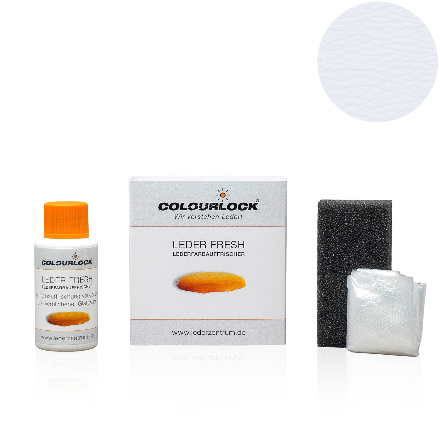 COLOURLOCK® Leder Fresh Tönung Mini 30 ml F-Standard-Farbe F002 Eierschale (Lederfarbe, Farbauffrischung), beseitigt Schrammen, Ausbleichungen und Abnutzung an Leder und Kunstleder von COLOURLOCK