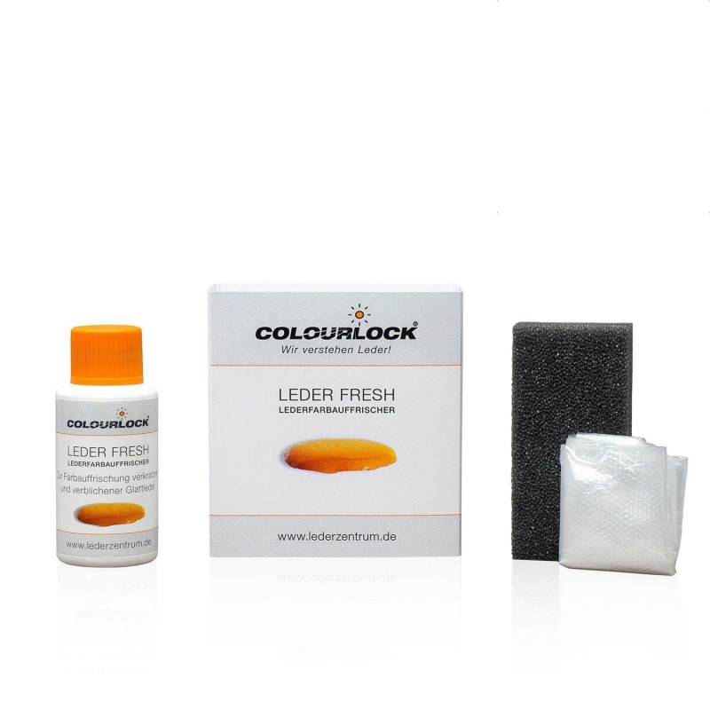 COLOURLOCK® Leder Fresh Tönung Mini 30 ml F-Standard-Farbe F017 khakigrau dunkel (Lederfarbe, Farbauffrischung), beseitigt Schrammen, Ausbleichungen und Abnutzung an Leder und Kunstleder von COLOURLOCK