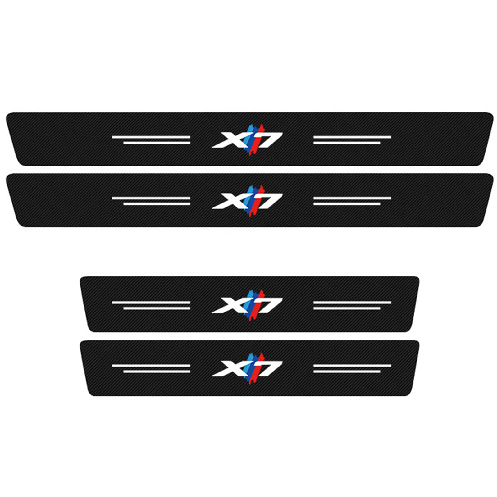 4 Stück Auto Einstiegsleisten für BMW X1 X2 X3 X4 X5 X6 X7, Kohlefaser Anti-Kratzschutz Einstiegsleisten Abdeckung Pedal Dekoration Aufkleber, Schwarz - X7 4 Stück Auto Einstiegsleisten für BMW X1 X2 X3 X4 X5 X6 X7, Kohlefaser Anti-Kratzschutz Einstiegsleisten Abdeckung Pedal Dekoration Aufkleber, Schwarz - X7 von COLOYO