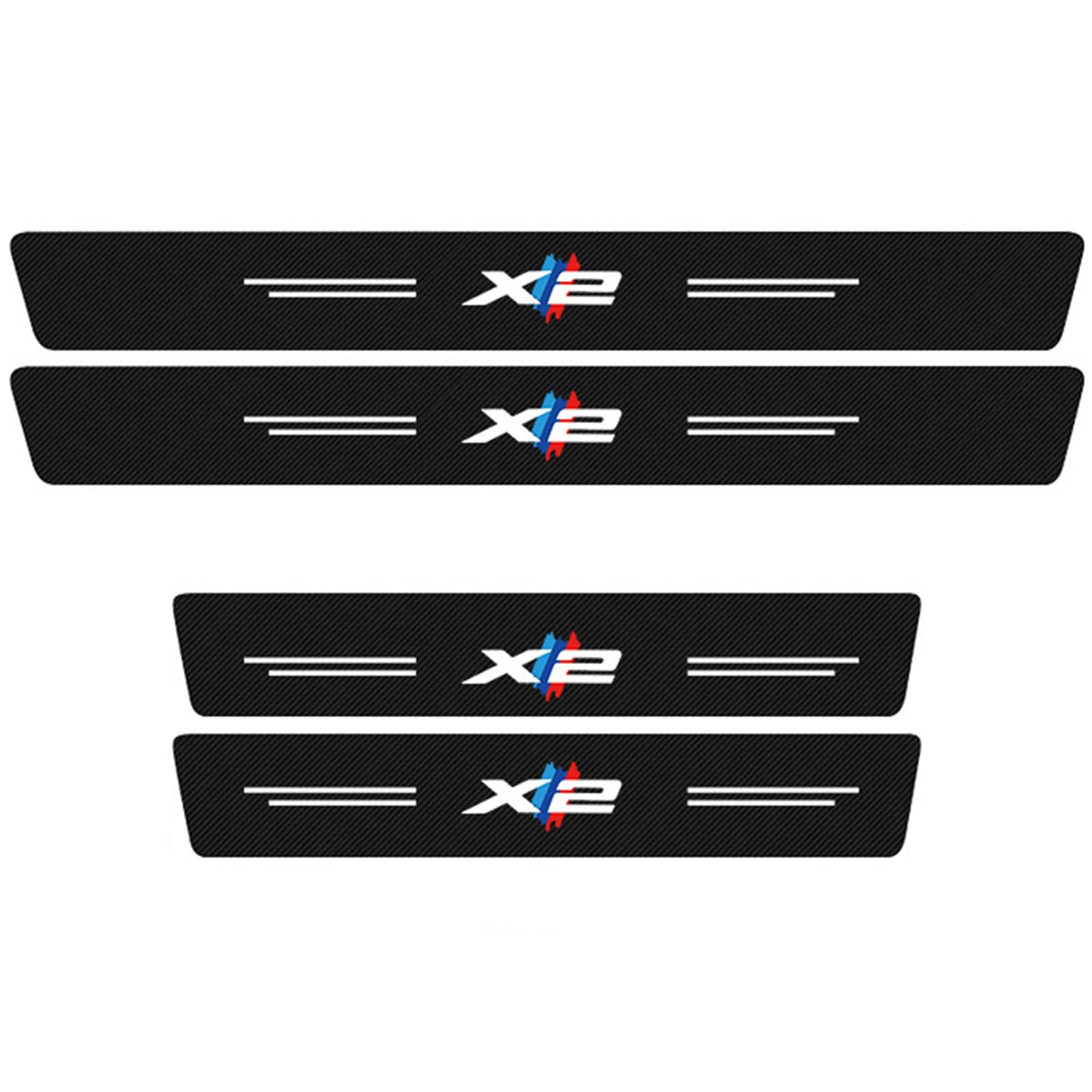 4 Stück Autotürschwellenschutz für BMW X1 X2 X3 X4 X5 X6 X7, Kohlefaser Anti-Kratzschutz Einstiegsleisten Abdeckung Pedal Dekoration Aufkleber, Schwarz, X2 4 Stück Autotürschwellenschutz für BMW X1 X2 X3 X4 X5 X6 X7, Kohlefaser Anti-Kratzschutz Einstiegsleisten Abdeckung Pedal Dekoration Aufkleber, Schwarz, X2 von COLOYO