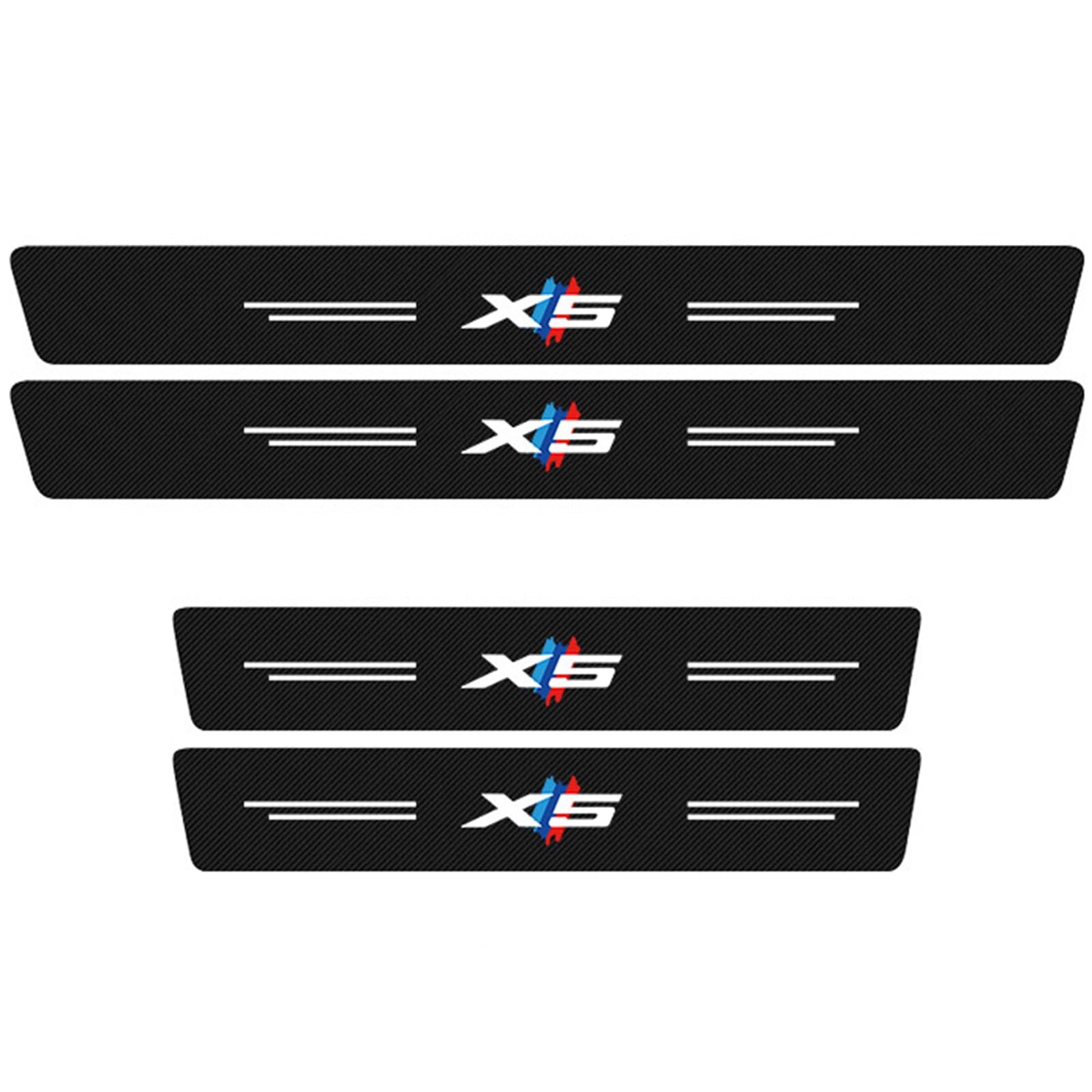 4 Stück Autotürschwellenschutz für BMW X1 X2 X3 X4 X5 X6 X7, Kohlefaser Anti-Kratzschutz Einstiegsleisten Abdeckung Pedal Dekoration Aufkleber, Schwarz - X5 4 Stück Autotürschwellenschutz für BMW X1 X2 X3 X4 X5 X6 X7, Kohlefaser Anti-Kratzschutz Einstiegsleisten Abdeckung Pedal Dekoration Aufkleber, Schwarz - X5 von COLOYO