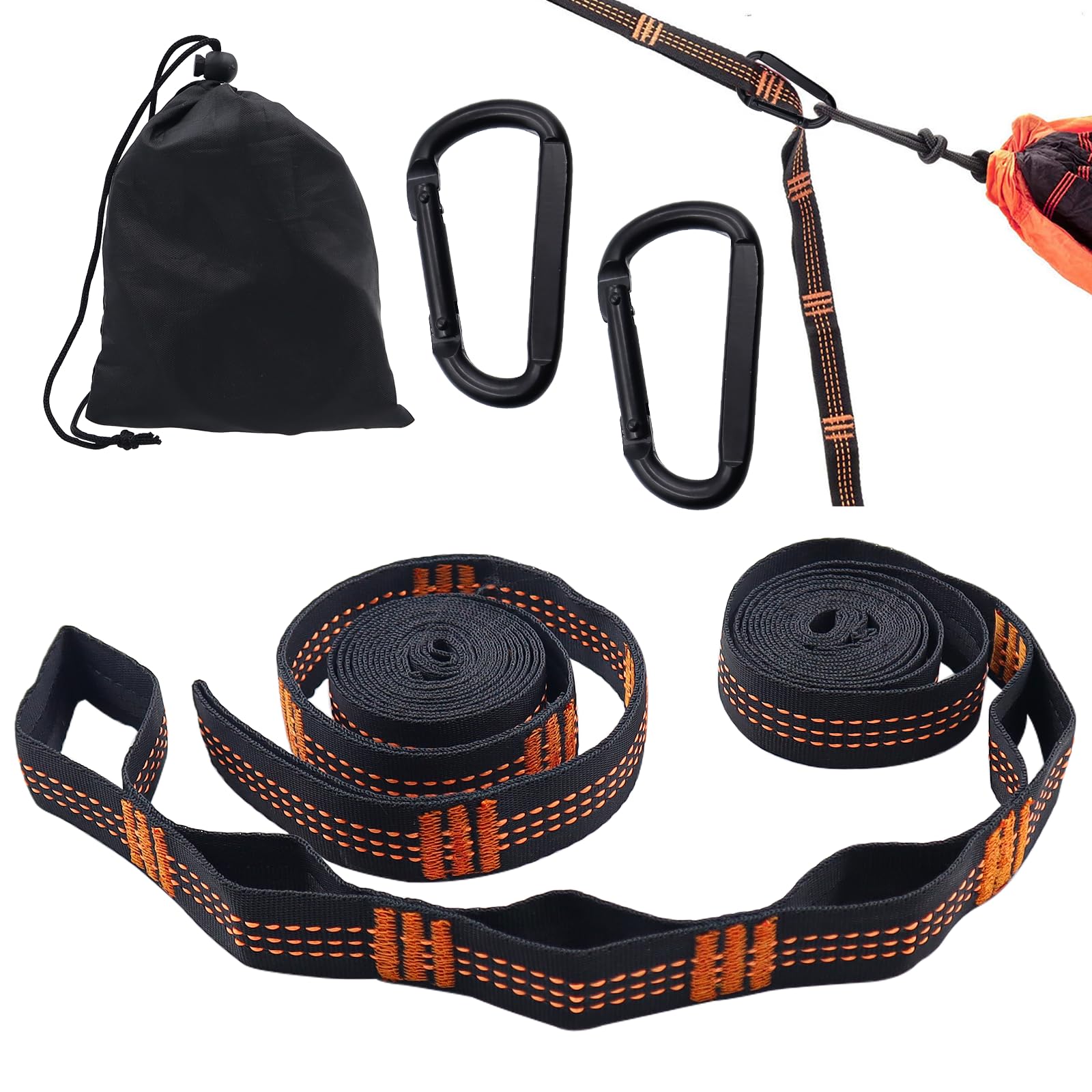 CONNECTION 2 Stück Hängematte Befestigung 2 m x 2.5 cm Seil für Hängematte 300 kg Hängematten Aufhängung Gurte mit 2 Hakenkarabinern für Hängesessel Camping Outdoor Wandern Schaukel Hängemattenzubehör CONNECTION 2 Stück Hängematte Befestigung 2 m x 2.5 cm Seil für Hängematte 300 kg Hängematten Aufhängung Gurte mit 2 Hakenkarabinern für Hängesessel Camping Outdoor Wandern Schaukel Hängemattenzubehör von CONNECTION