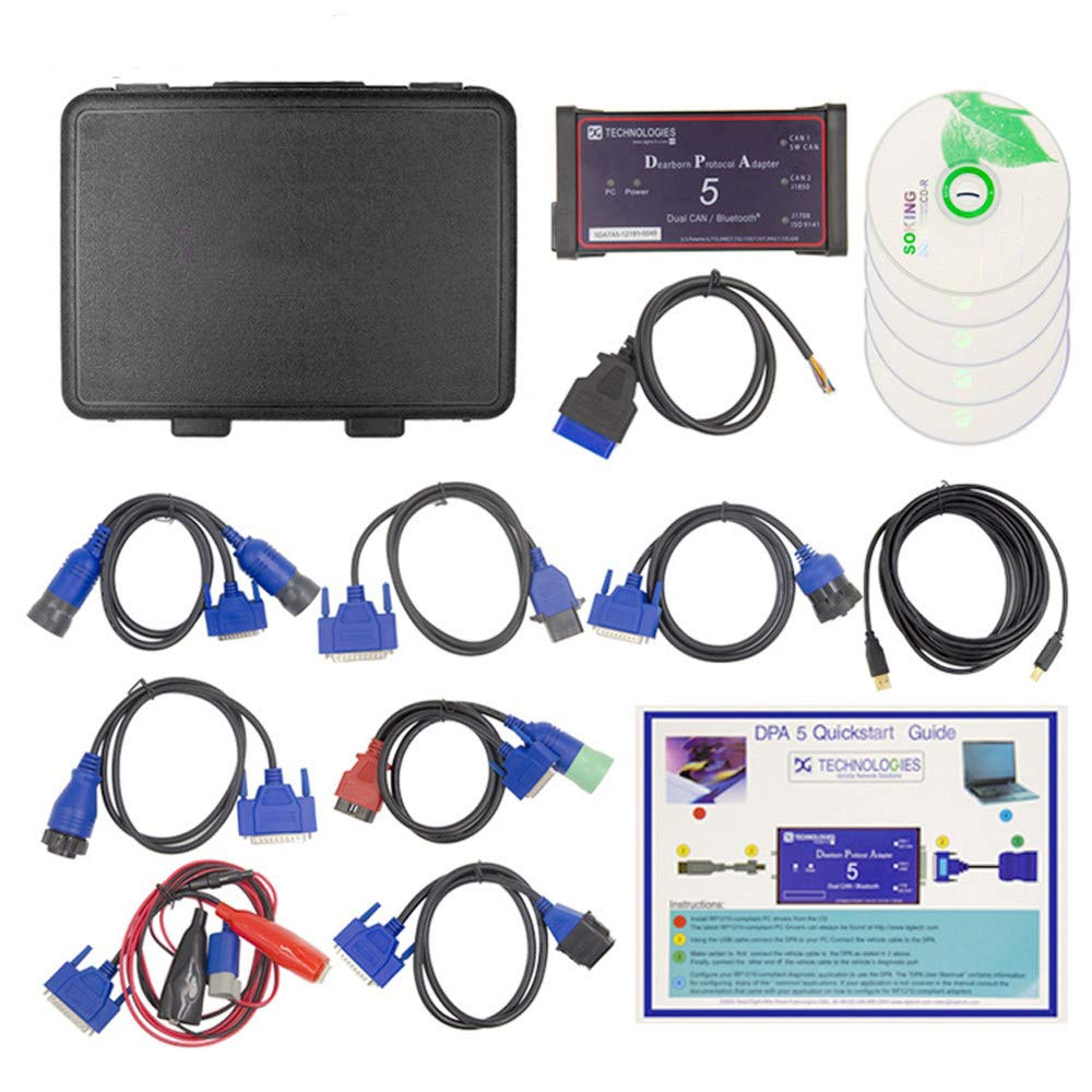 Full Set Professional Dearborn Protokoll Adapter 5 Kit, DPA 5 Diagnosewerkzeug Adapter für LKW und Wrecker von CONRAL