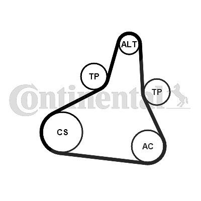 Continental Ctam Keilrippenriemensatz [Hersteller-Nr. 6PK1073EXTRAK1] für Citroën, Ds, Opel, Peugeot, Toyota von CONTINENTAL CTAM