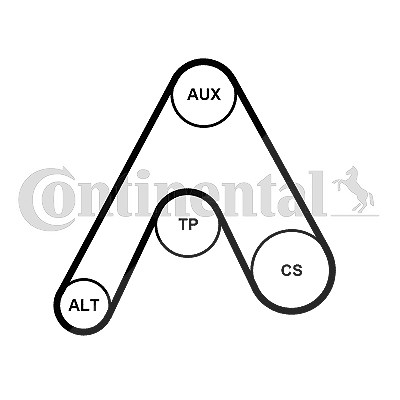 Continental Ctam Keilrippenriemensatz [Hersteller-Nr. 6PK1217K3] für Iveco von CONTINENTAL CTAM